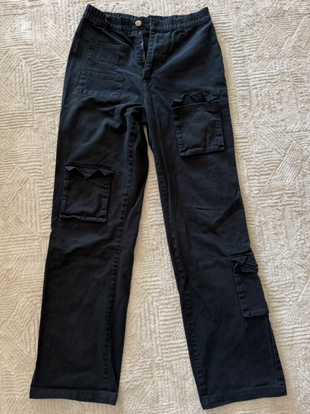 Forever 21 Black High-Rise Cargo Pants